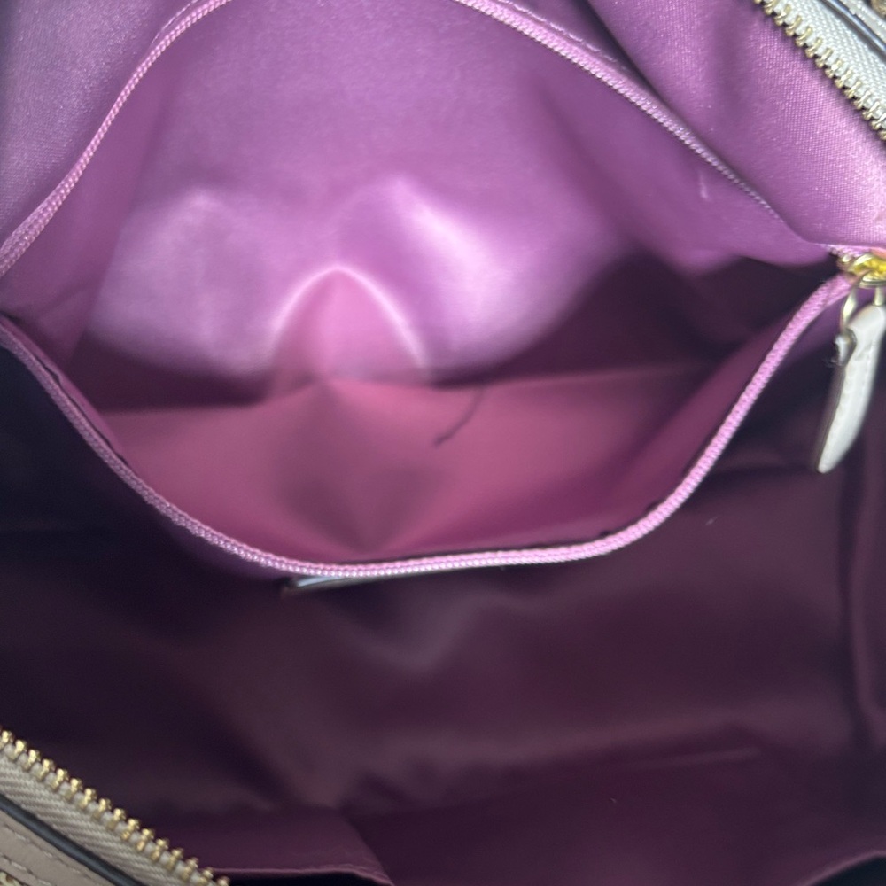 Coach Poppy 2013 East/West Satchel/Crossbody in Sequin w Satin Purple Inside - Picture 9 of 16